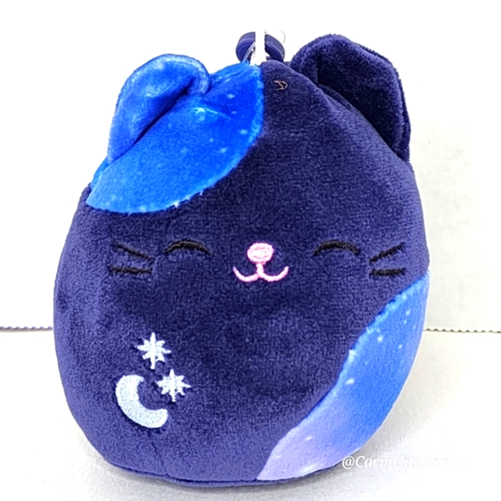 🎃 METTA 🌙🐈‍⬛️ Galaxy Cat Clip Dark Blue Celestial Pattern Halloween 2024 ☆